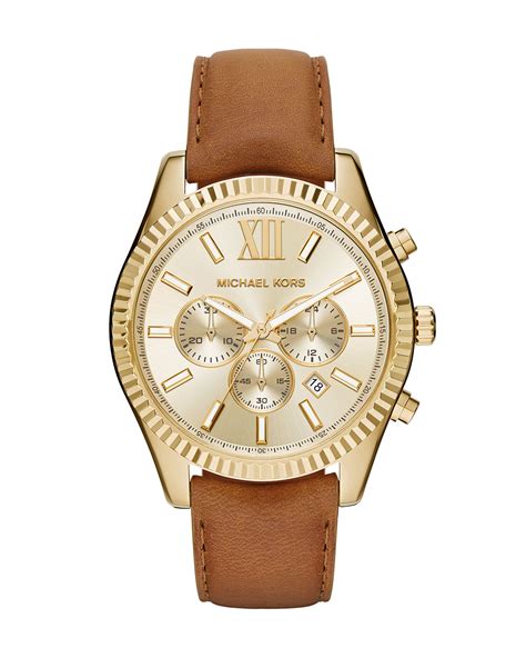 michael kors women's watch leather|michael kors watch leather strap.